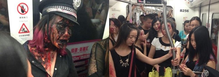 Invasione di zombie su una metro cinese scatena lamentele online