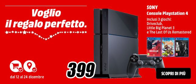 Mediaworld offerta PS4