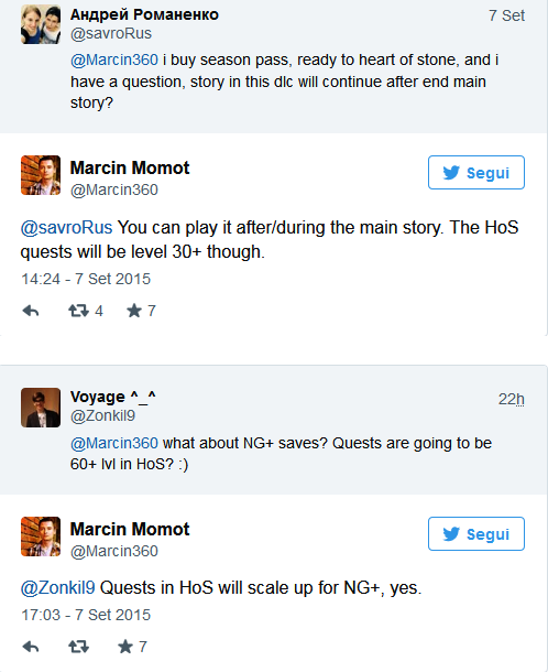 The Witcher 3 espansione domande