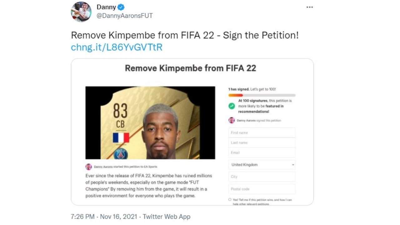 FIFA 22, petizione per rimuovere un giocatore buggato da FUT