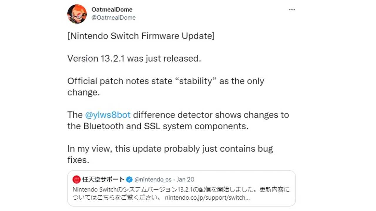 Aggiornamento Nintendo Switch, ecco cosa cambia
