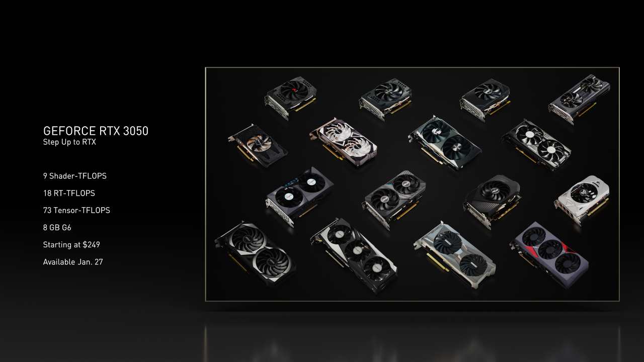 Ecco la Nvidia RTX 3050, prestazioni folli a prezzo contenuto