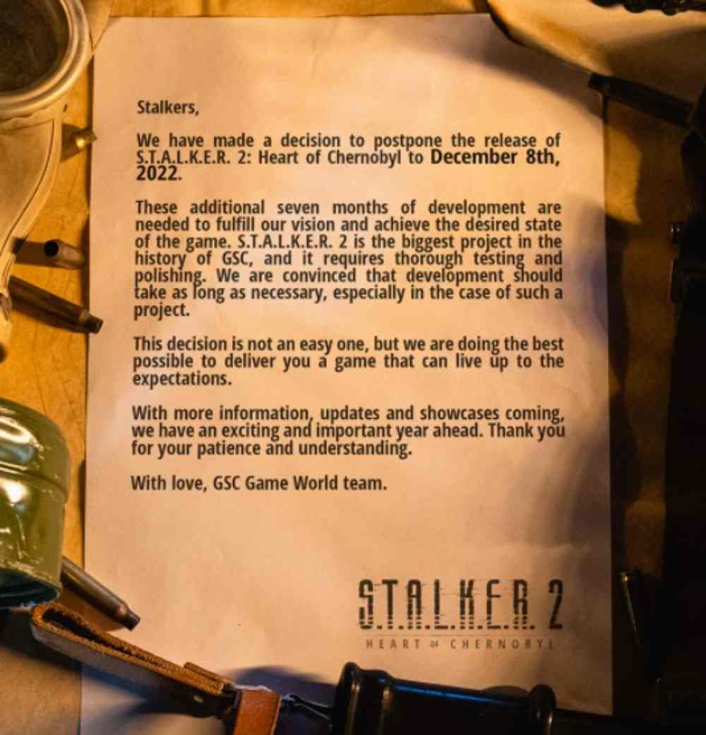 STALKER 2 rinviato comunicato ufficiale