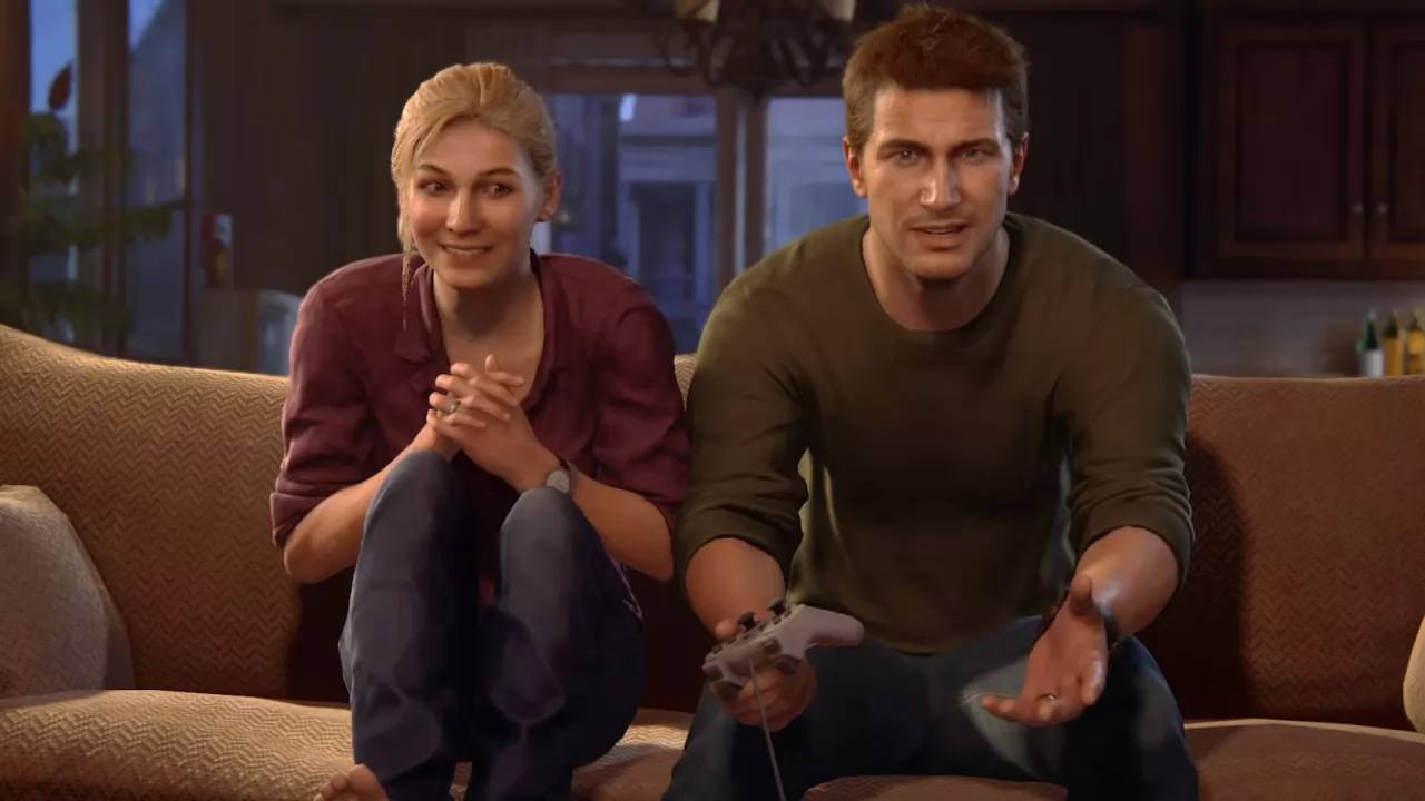 Uncharted 4, protagonisti giocano con PS1
