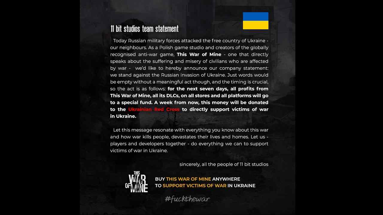Guerra in Ucraina, videogioco dona tutto il ricavato alla Croce Rossa