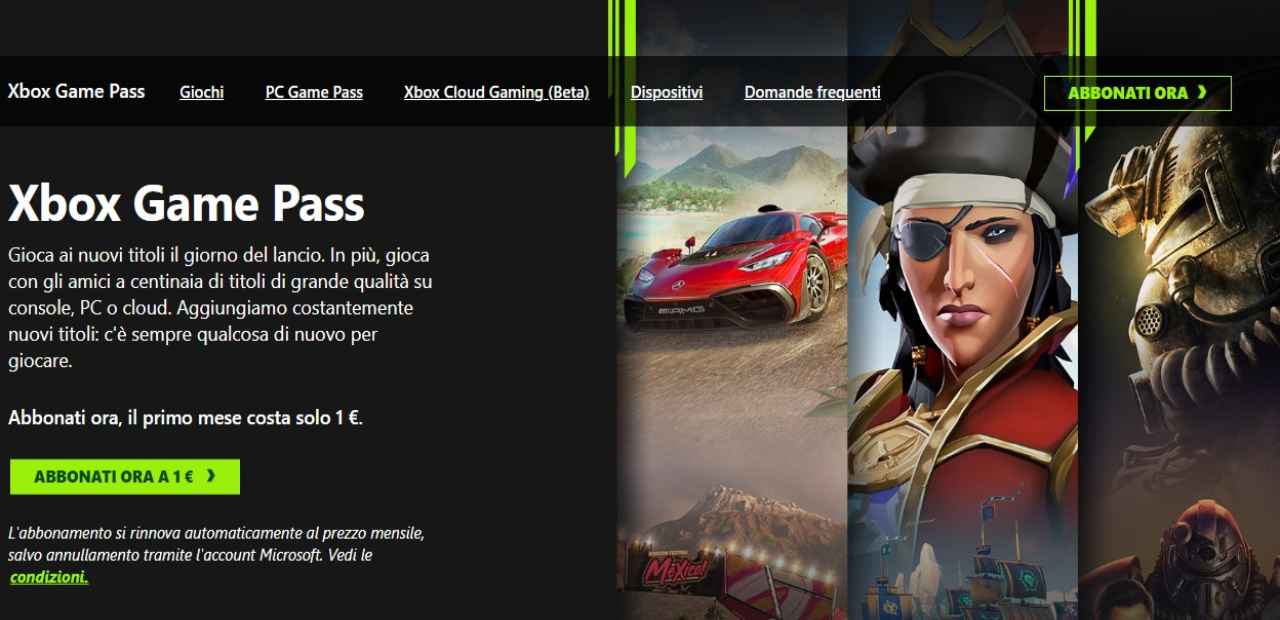 Xbox Game Pass ad 1 euro