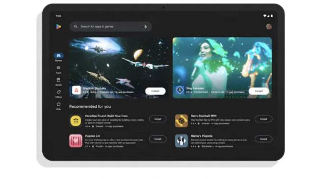 Gooogle Play Store tablet, 16/10/2022 - Videogiochi.com