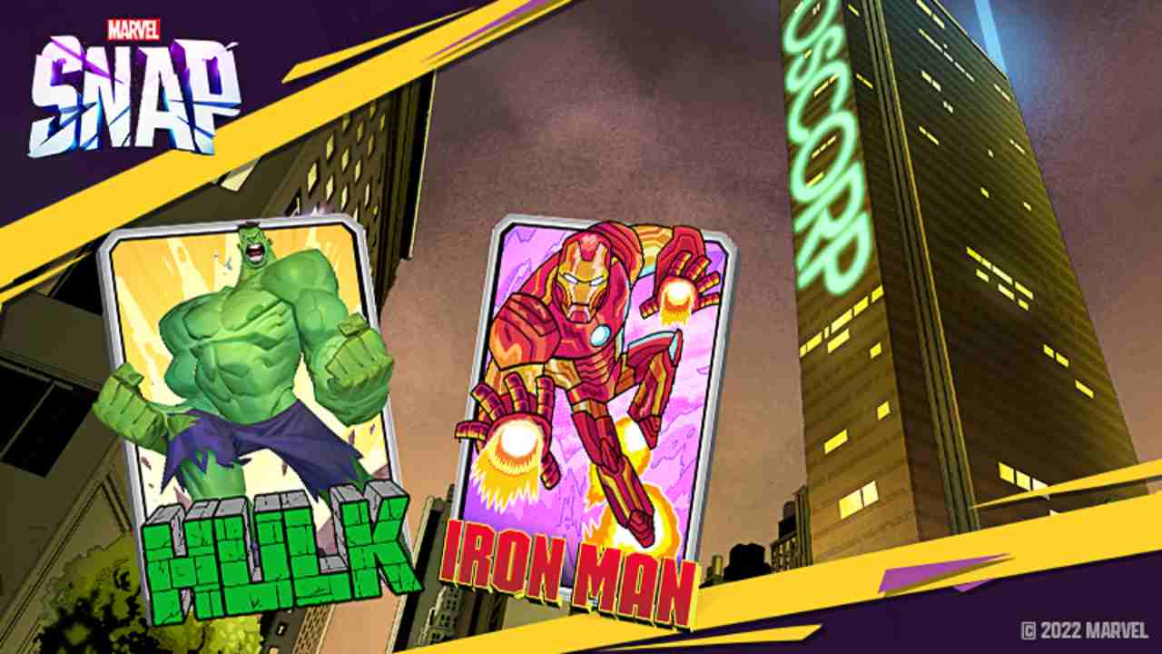 Marvel Snap carta Hulk e Iron Man