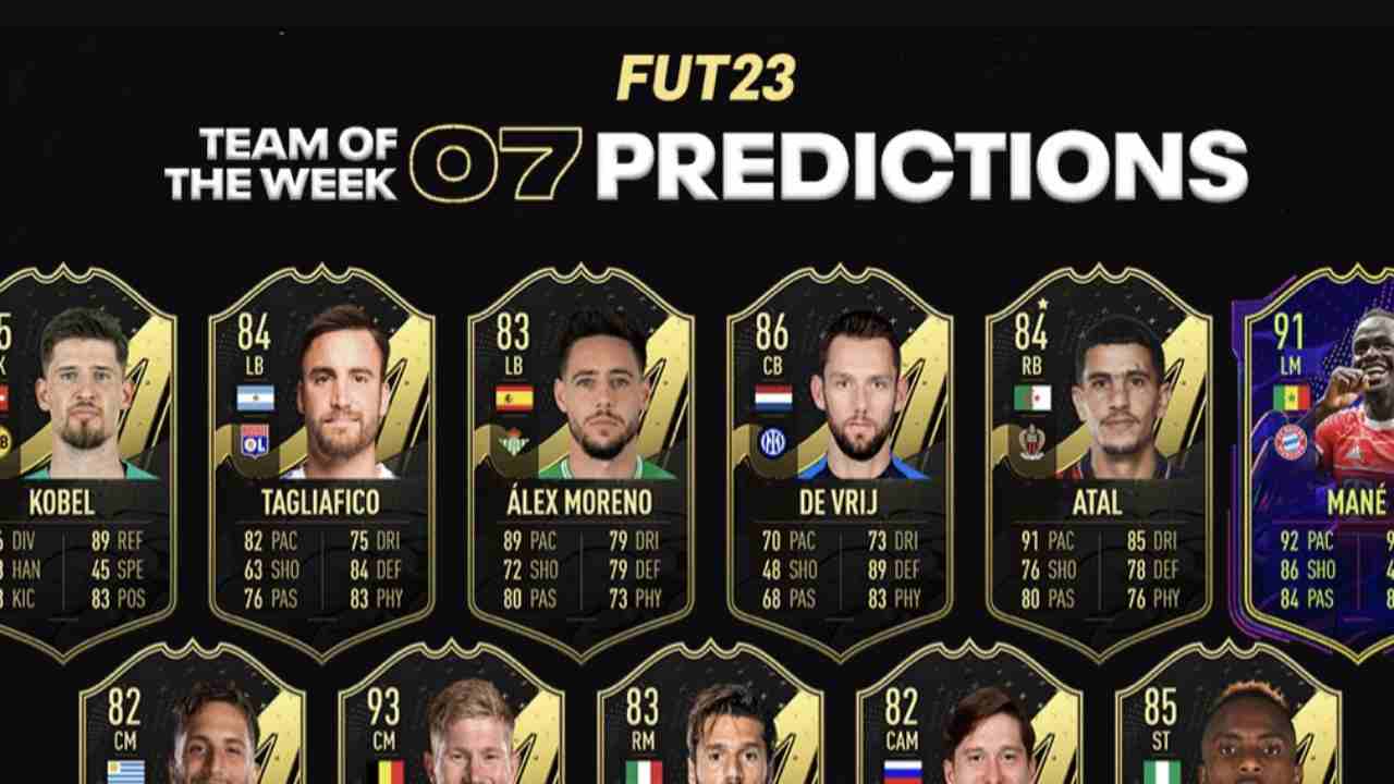 FIFA 23 TOTW 7 Prediction, ecco la probabile squadra della settimana