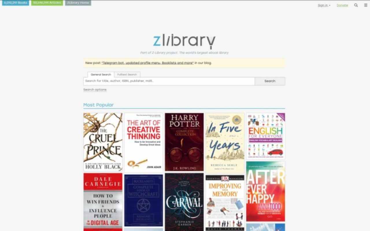 Z-Library, 22/11/2022 - Videogiochi.com