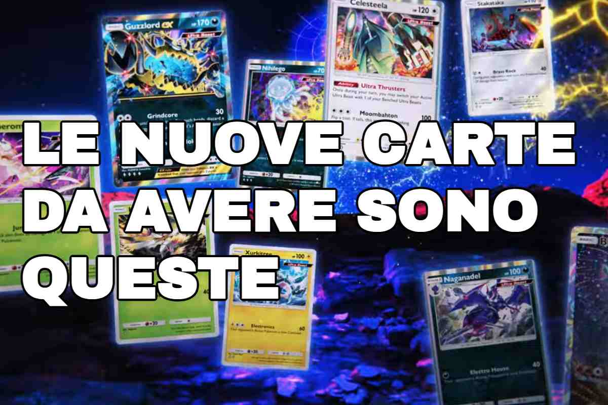 carte pokemon con scritta