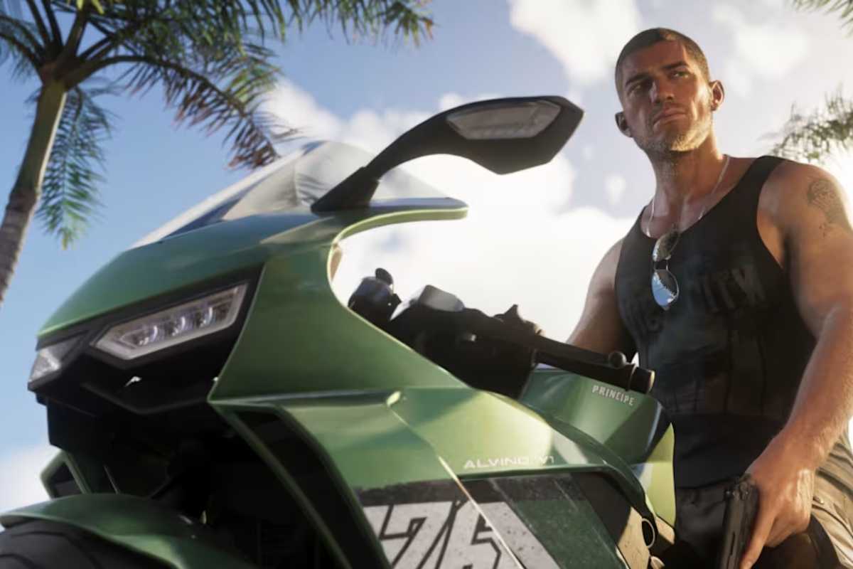 personaggio gta in moto