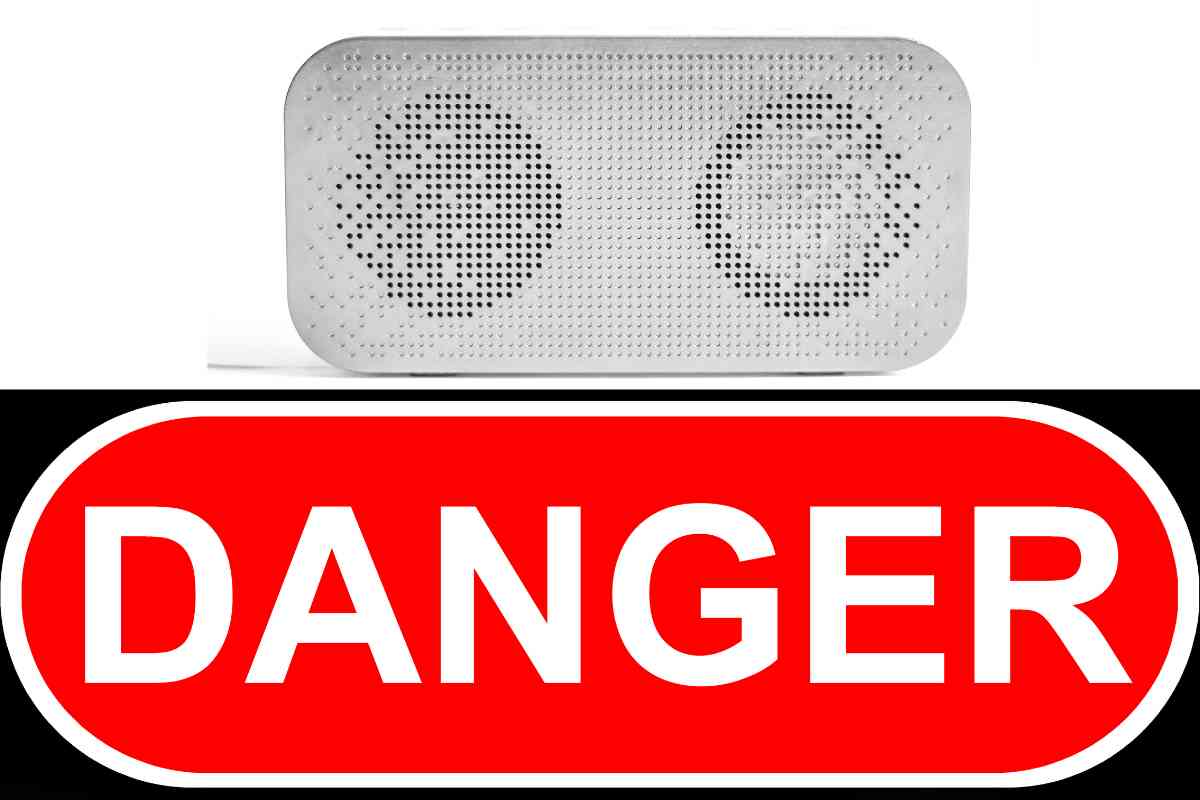 cassa e segnale di pericolo