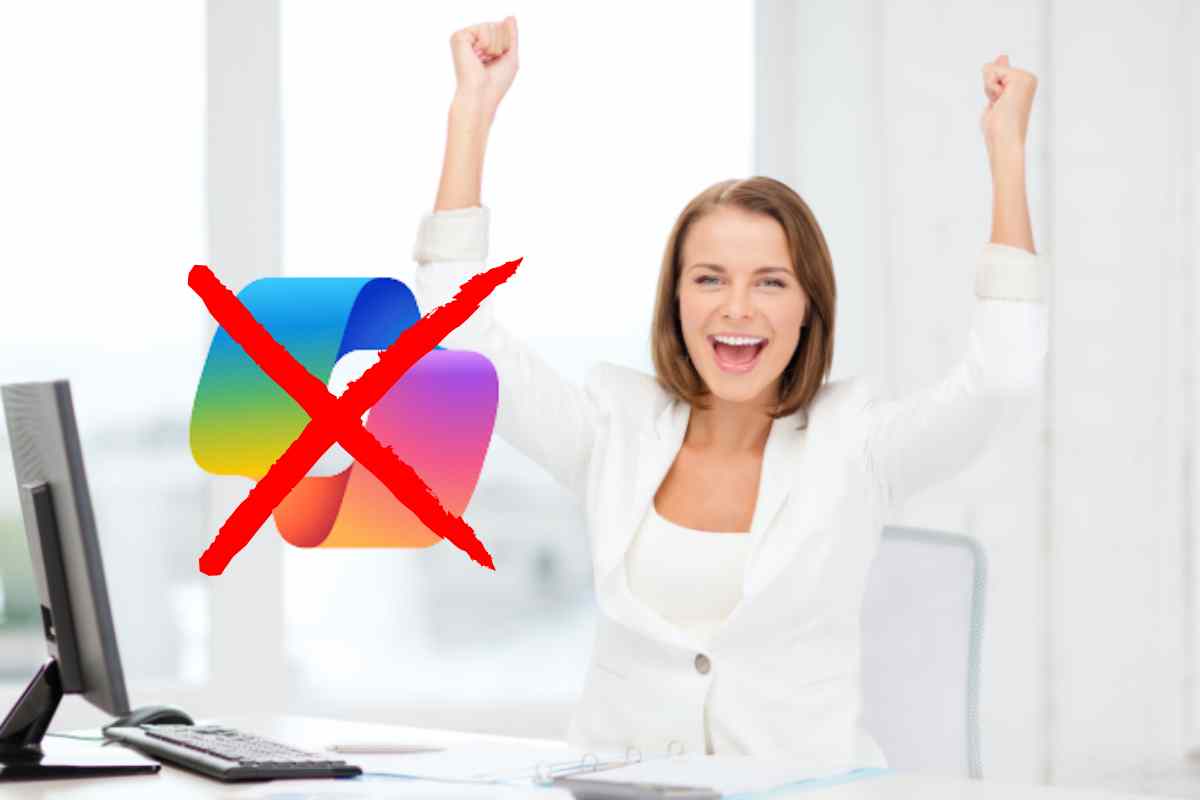 donna al pc contenta