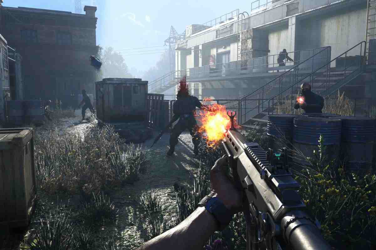 scena di dying light con spari e budella