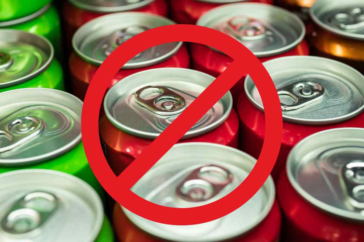 lattine con segno di divieto