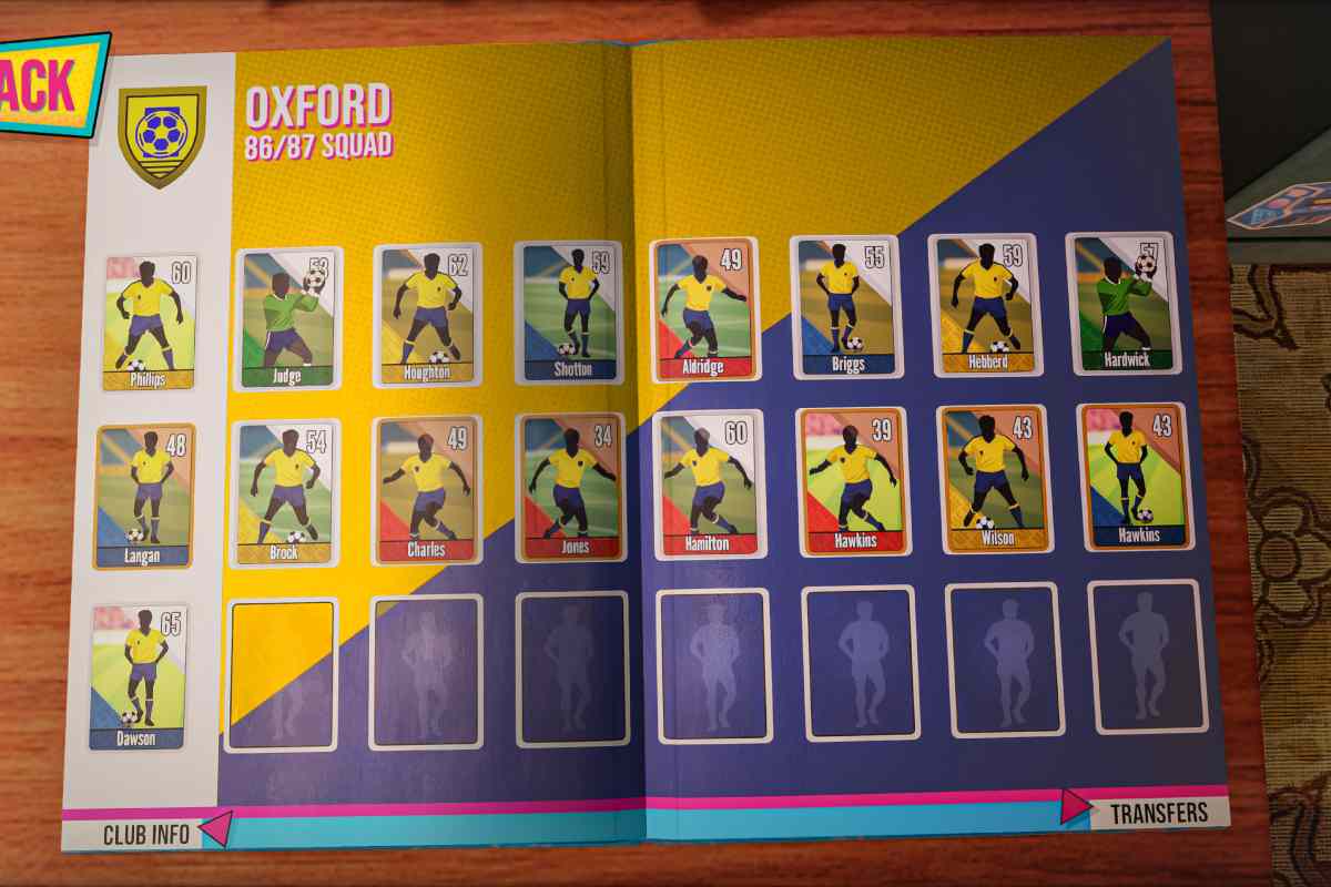 nutmeg schermata di gioco