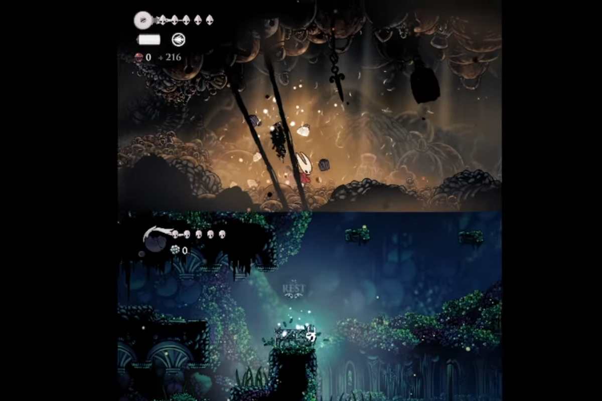 hollow knight e silksong contemporaneamente