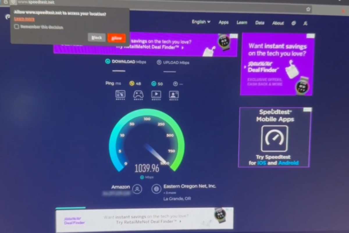 velocità connessione satelliti amazon