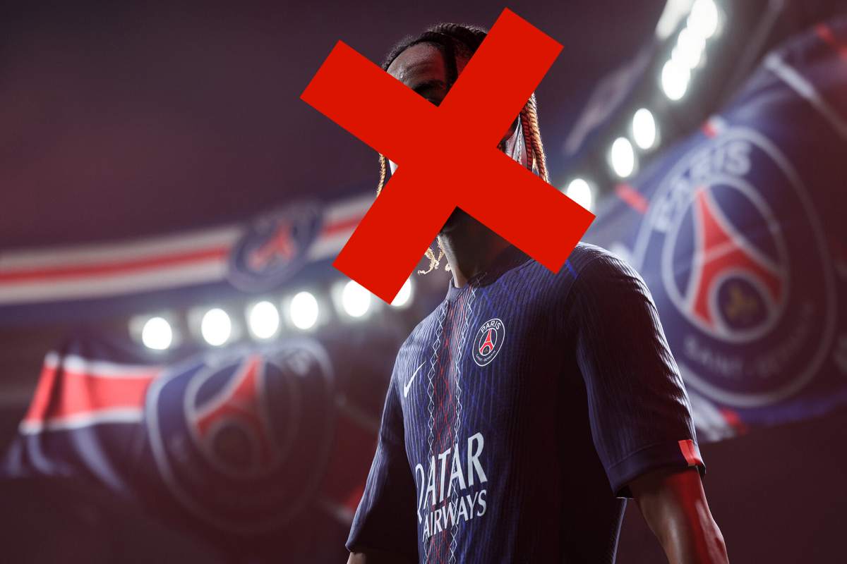 FC 26 giocatore con croce rossa