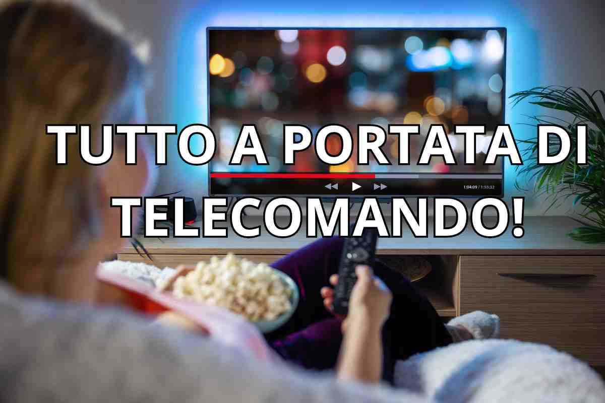 donna che guarda la tv