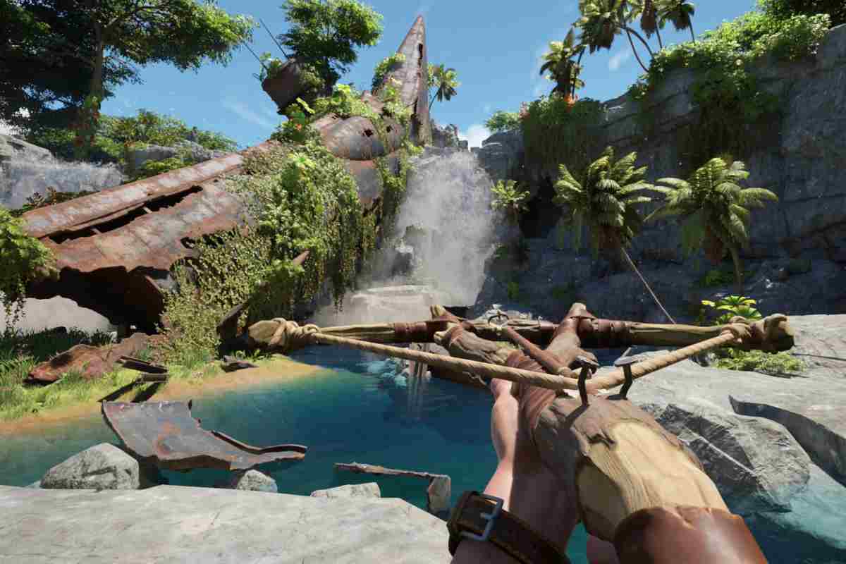 scena di lost rift con balestra fatta in casa