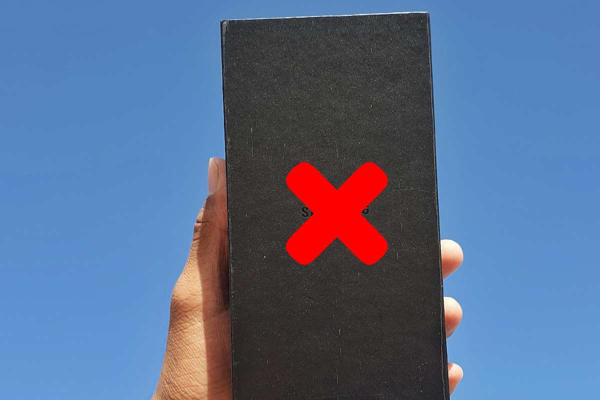 scatola telefono con x rossa