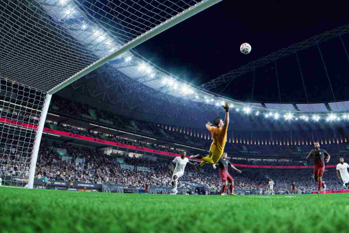 scena di gioco di calcio