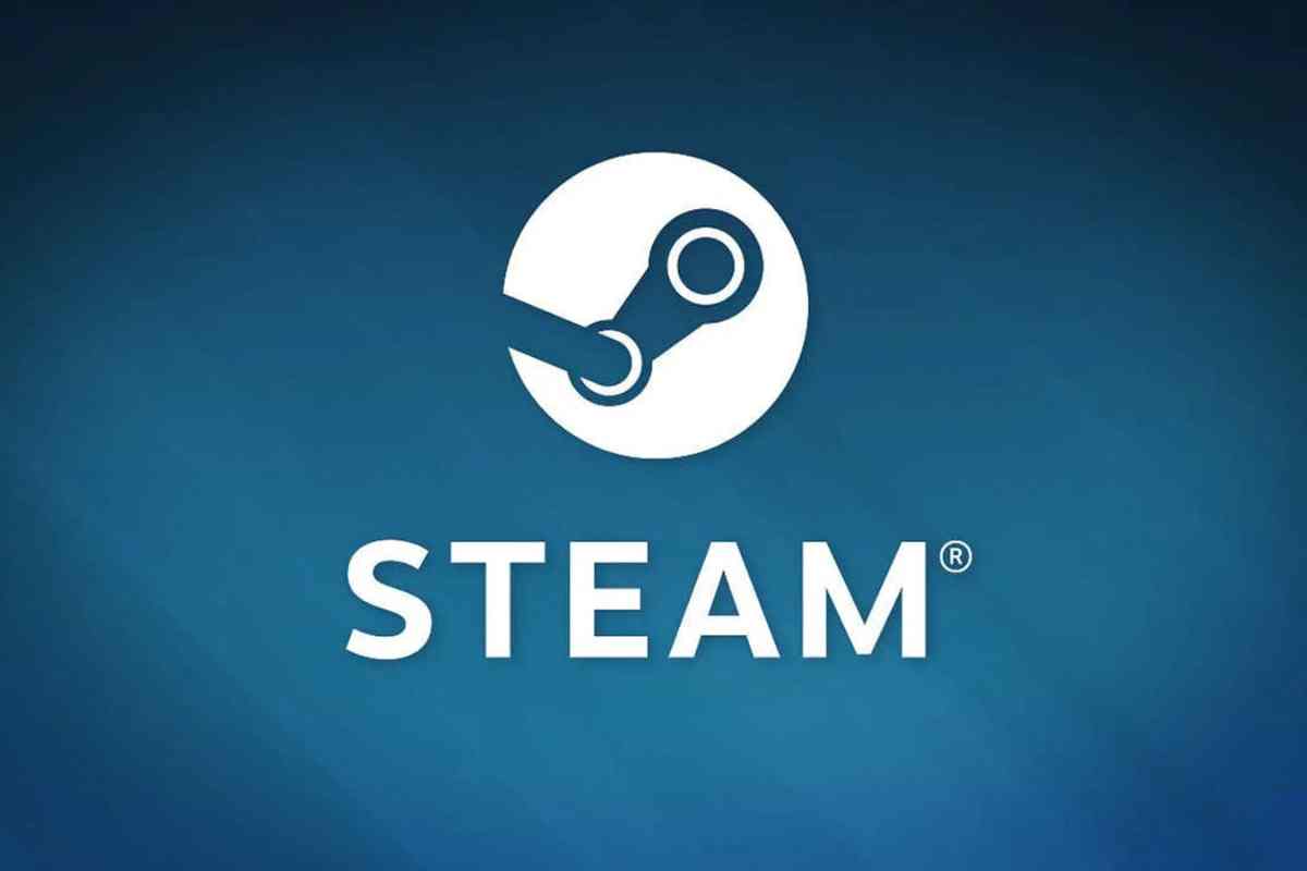 Steam logo blu