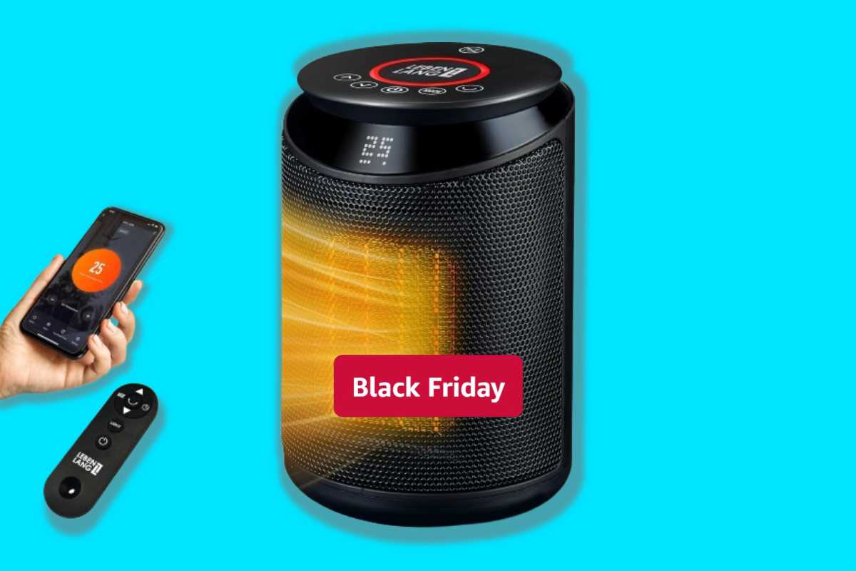 Stufa smart con smartphone e telecomando