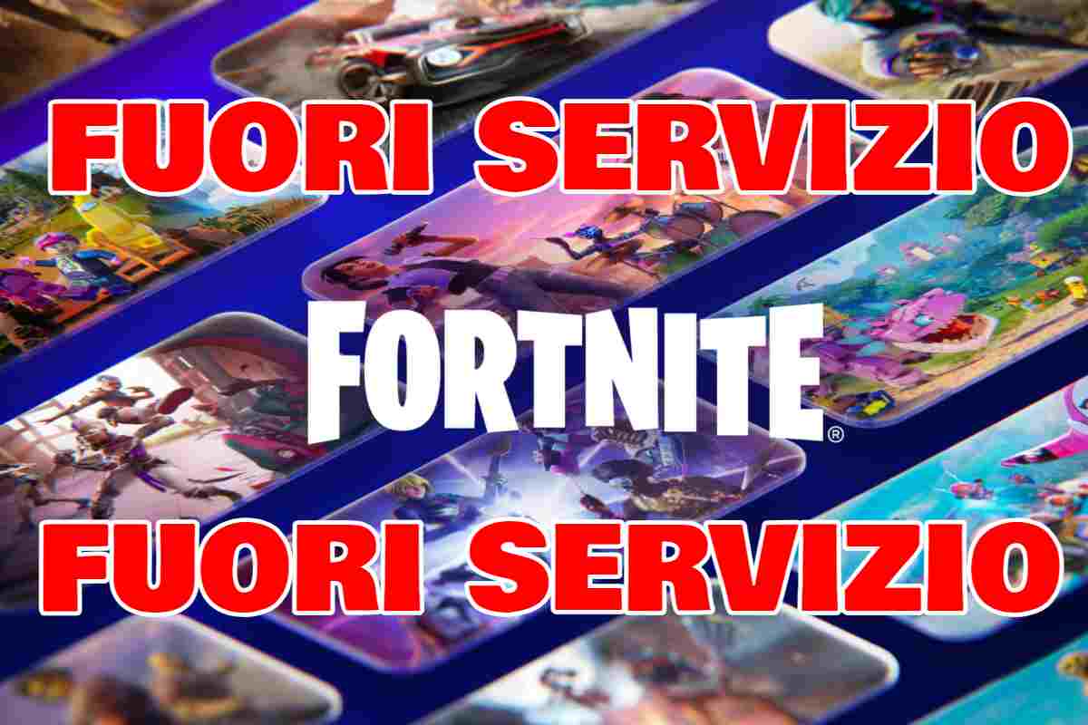 fortnite con scritta fuori servizio