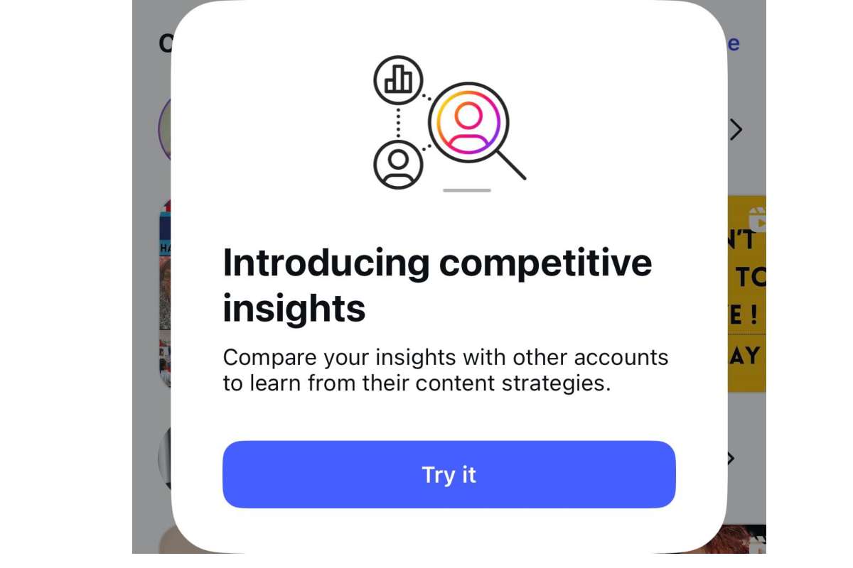 schermata dei competitive insights