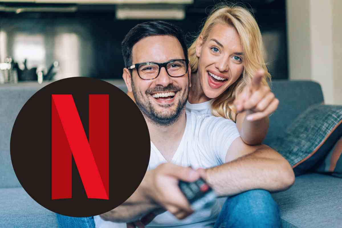 coppia e logo netflix