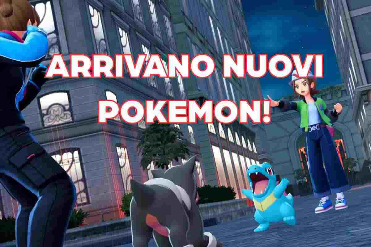 scena pokemon leggende con scritta arrivano nuovi pokemon